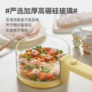 朋森（BARSONE） 电煮锅小电热锅火锅一体家用煮面小型迷你锅宿舍学生锅多功能料理锅多用途锅 流苏黄(机械款)