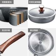 苏泊尔（SUPOR）平底锅煎锅不粘锅星星石系列健康平底锅炒煎锅煎牛排家用电磁炉燃气通用 28厘米 NJ28NA2
