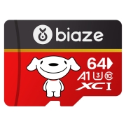 【京东JOY联名款】毕亚兹 64GB TF（MicroSD）存储卡 U3 C10 高速畅销款 读速100MB/s 行车记录仪监控内存卡