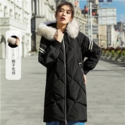 冰洁 高蓬松貉子毛羽绒服J80143028-8056