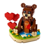 乐高（lego)积木方头仔系列限量版情人节爱心棕熊40462