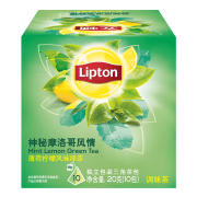 立顿Lipton 花果茶 0糖0脂肪 薄荷柠檬绿茶10包20g*1件