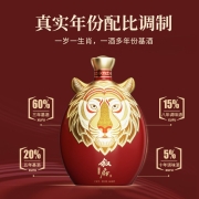 叙府虎年生肖纪念酒 52度浓香型白酒1.25L 2022新春礼酒 收藏送礼