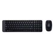 罗技（Logitech） MK220 键鼠套装 家用商务办公无线鼠标无线键盘套装 无线2.4G接收器 【键鼠套装+WPS教程卡套餐】黑色