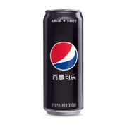 百事可乐 无糖黑罐 Pepsi  碳酸饮料 细长罐 330ml*24罐 整箱装 新老包装随机发货  百事出品