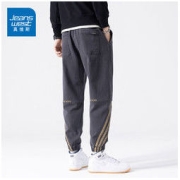 JEANSWEST 真维斯 秋季休闲裤子男士2022年新款潮牌宽松束脚男生哈伦工装长裤