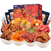 plus会员：百草味 纯肉零食大礼包1255g 12袋