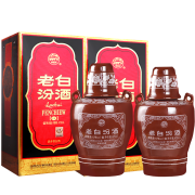 汾酒 老白汾酒10 53%vol 清香型白酒 475ml*2瓶 双支装*2件