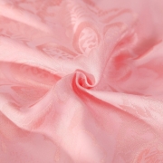 富安娜家纺床上用品四件套 欧式提花高档床品 单人双人套件 纯棉床单华尔兹1米5/1米8床(203*229cm)粉色