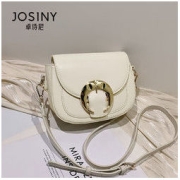 Josiny 卓诗尼 2022秋季新款斜挎单肩包质感潮流女包通勤月牙扣纯色马鞍包