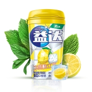 益达（Extra）无糖口香糖 冰感酷立方柠檬味23粒51.5g单瓶装 办公室休闲零食