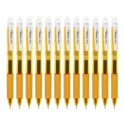 派通（Pentel）0.5mm中性笔速干水笔 彩色按挚式中性签字笔BLN105 橙色笔杆/黑芯 12支装