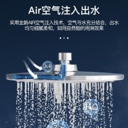 帝王洁具（MONARCH）家用三出水黑色防烫空气能淋浴花洒套装 沐浴花洒除垢顶喷 手持莲蓬 TC22023铬色