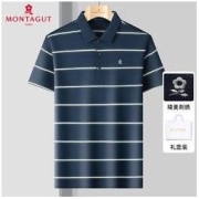 MONTAGUT 梦特娇 正品高端男士桑蚕丝短袖t恤polo衫休闲半袖上衣男