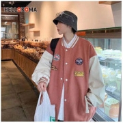 HELLOKOMA HELLO KOMA春秋款棒球服潮流外套男休闲oversize爆款时尚高级夹克