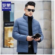 ROMON 罗蒙 新品羽绒服轻薄男士短款白鸭绒外套男中青年修身韩版羽绒上衣
