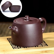 百年利永 紫砂壶宜兴纯全手工名家原矿紫泥泡茶壶家用功夫茶具 竹节汉铎 240mL 竹节汉铎 原矿紫泥