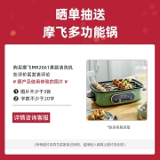 摩飞电器果蔬清洗机家用食材净化机洗菜机水果蔬菜净化器去农残双仓杀菌烘干双仓消毒神器MR2061 轻奢蓝