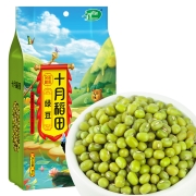 十月稻田 绿豆 1kg （可发豆芽 打豆浆 东北 五谷 杂粮 粗粮 真空装 大米伴侣）
