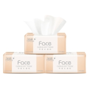 洁柔抽纸(C&S) 粉Face 百花香3层120抽面巾纸*6包 （M中号纸巾 面子系列可湿水）百花香芬 清新怡人