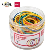deli 得力 50g 彩色弹力橡胶圈 单盒装