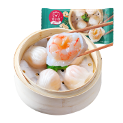 红小厨 水晶白虾饺 200g*3袋 赠烤肠16根