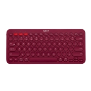罗技（Logitech）键盘K380无线蓝牙键盘 办公键盘 女性 便携 超薄键盘 笔记本键盘 K380红色