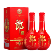 再补券、PLUS会员：LANGJIU 郎酒 红花郎十 53度 酱香型高度白酒 500ml*2瓶