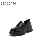 STACCATO 思加图 春季新款厚底粗跟英伦风jk鞋皮鞋乐福鞋女鞋EAW03AA1