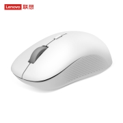 联想(Lenovo) 蓝牙鼠标 轻音按键  办公便携 无线鼠标 蓝牙5.0/3.0 白（仅蓝牙连接)
