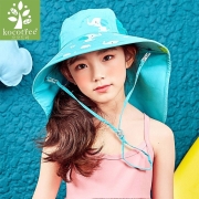 kocotree儿童防晒帽新款男女童遮阳帽防紫外线沙滩帽儿童帽子太阳帽 升级版PLUS蓝色恐龙 M码：建议头围51-52CM，2-6岁