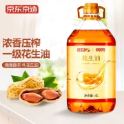 京东京造 花生油4L 食用油  物理压榨 浓香压榨一级 中秋礼品