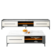 PLUS会员：A家家具 轻奢岩板茶几 FAJ008 (约1.2米)+凑单品