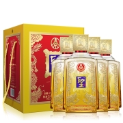 五粮液股份 圣酒琥珀金 浓香型白酒 52度 500ml*4瓶 礼盒装（ 中秋节送礼礼物）
