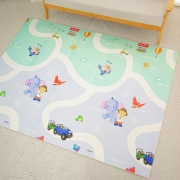 费雪fisher-price 宝宝爬行垫XPE双面机械折叠垫儿童爬爬垫加厚婴儿游戏地垫 150*200*0.7cm 道路七夕礼物