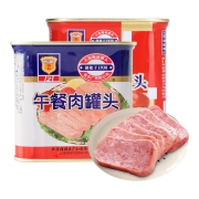 上海梅林 午餐肉罐头 经典美味两罐装 火锅搭档340g*2 中华老字号