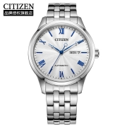 西铁城 CITIZEN 手表  自动机械日星双显不锈钢三折带时尚商务男表 NH7501-85AB