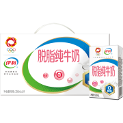 88VIP：伊利 脱脂纯牛奶 250ml*24盒/整箱 0脂肪