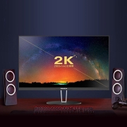 PANDA熊猫27英寸2K显示器IPS高清99%色域75Hz无线充电带音箱家用办公设计游电竞电脑屏幕 27英寸IPS无线充电音箱 可壁挂 PH27QA2