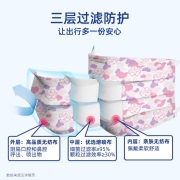 振德（ZHENDE)一次性医用外科口罩 非灭菌独立粉红迪迷彩50只/盒 防沙尘暴防飞沫防花粉口罩（二类医疗器械）