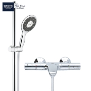 【官方旗舰】高仪（GROHE）恒温花洒 原装进口 淋浴花洒套装 维达利瑞雨4式按键11式出水手持 恒温冷触（套餐一）34227002+130手持