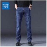 JEANSWEST 真维斯 牛仔裤男士修身休闲裤秋季新款韩版潮流弹力直筒长裤子男潮