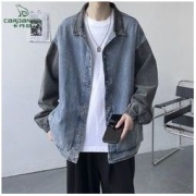 Cardanro 卡丹路 秋季牛仔外套男春秋新款潮流上衣原宿港风潮牌百搭夹克男