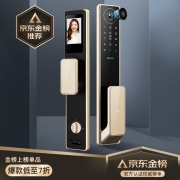 TCL猫眼可视带屏幕指纹锁智能门锁家用防盗门锁密码锁电子锁推拉式自动款C级锁芯标准锁体K7J 【2022全新升级K7J】猫眼可视+按铃抓拍
