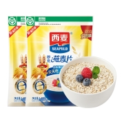西麦纯燕麦片原味1480g*2袋营养早餐即食冲饮老人饱腹代餐麦片