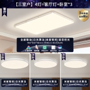 Yeelight易来 纤玉智能LED吸顶灯 星轨星空版客厅卧室长方形吸顶灯小爱同学客厅灯具套餐【三室一厅S】升级版