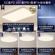 Yeelight易来 纤玉智能LED吸顶灯Pro星轨星空客厅卧室长方形吸顶灯具套装爱简约现代YLXD43YL三室两厅