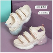 CAMEL 骆驼 女鞋2022夏季新款松糕凉鞋休闲厚底运动软底魔术贴ins凉鞋女