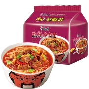 康师傅 方便面 经典袋麻辣牛肉面100g*5袋
