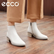 【倪妮同款】ECCO爱步时装靴 冬季时尚通勤女靴皮靴短靴 型塑212303 石灰色21230301378 37